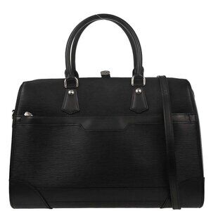Louis Vuitton Black Epi Sac De Ville 2way Handbag